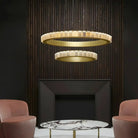Avalon Alabaster Round Chandelier - 31.5″Dia x 59″HCopperWarm WhiteBlushlighting
