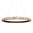 Avalon Alabaster Round Chandelier - 39.4″Dia x 59″HBlackWarm WhiteBlushlighting