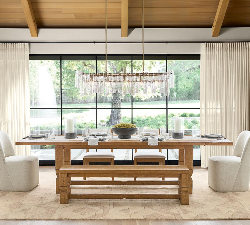 Avalon Cast Glass Linear Chandelier (48") - Blushlighting