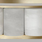Avalon Halo Modern Chandelier - Satin Brass With Honed Alabaster StoneBlushlighting