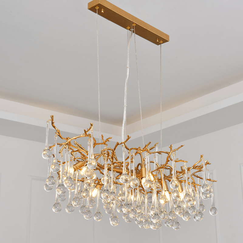 Avis Clear Crystal Branch Chandelier - 31.5“ LBlushlighting