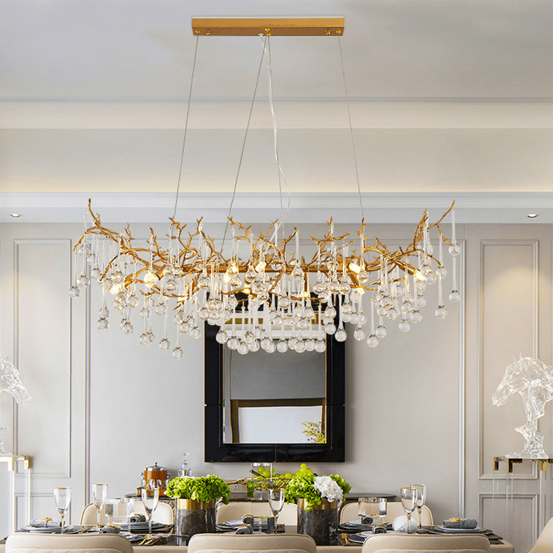 Avis Clear Crystal Branch Chandelier - 59.06“ LBlushlighting