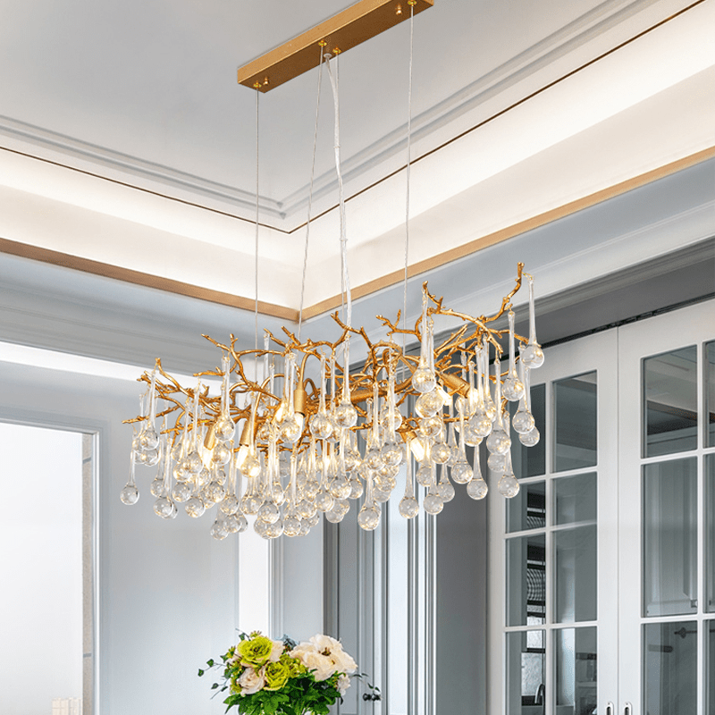 Avis Clear Crystal Branch Chandelier - 31.5“ LBlushlighting