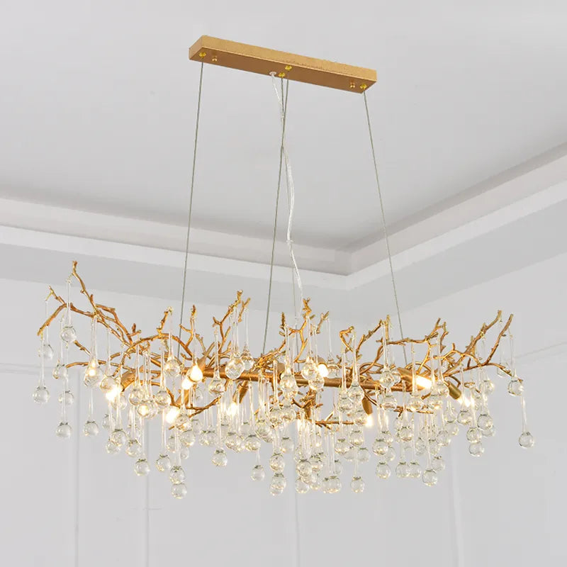 Avis Clear Crystal Branch Chandelier - Ineffable Lighting