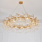 Avis Clear Crystal Ring Branch Chandelier - 43.31" diamBlushlighting
