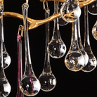 Avis Colorful Crystal Rain Aluminum Branch Chandelier - Blushlighting