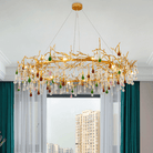 Avis Colorful Crystal Rain Branch Chandelier - 23.62" diamBlushlighting