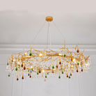 Avis Colorful Crystal Rain Branch Chandelier - 43.31" diamBlushlighting