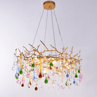 Avis Colorful Crystal Rain Branch Chandelier - 23.62" diamBlushlighting