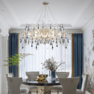 Avis Crystal Rain Branch Chandelier - 31.5" diamColorfulChromeBlushlighting