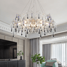 Avis Crystal Rain Branch Chandelier - 31.5" diamClearBrassBlushlighting