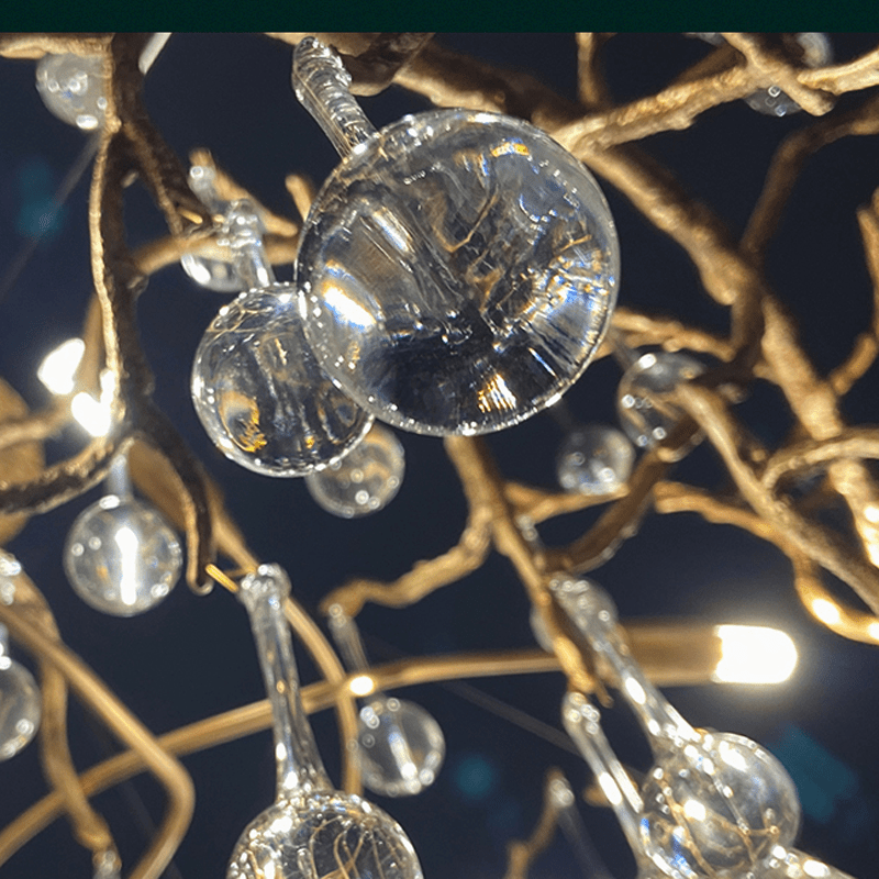 Avis Crystal Rain Branch Chandelier - 31.5" diamColorfulChromeBlushlighting