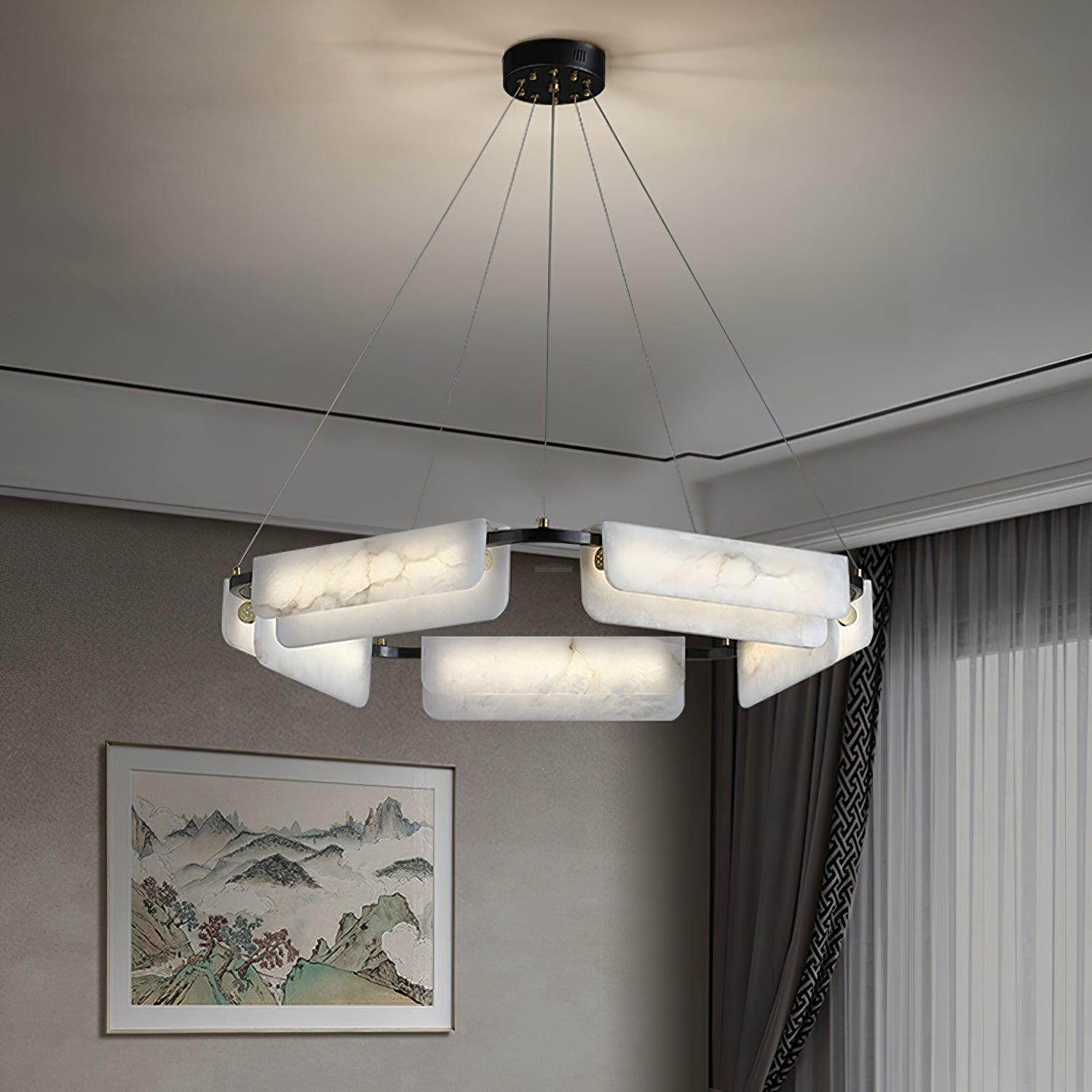 Delia Alabaster Chandelier  23.6''31.5''