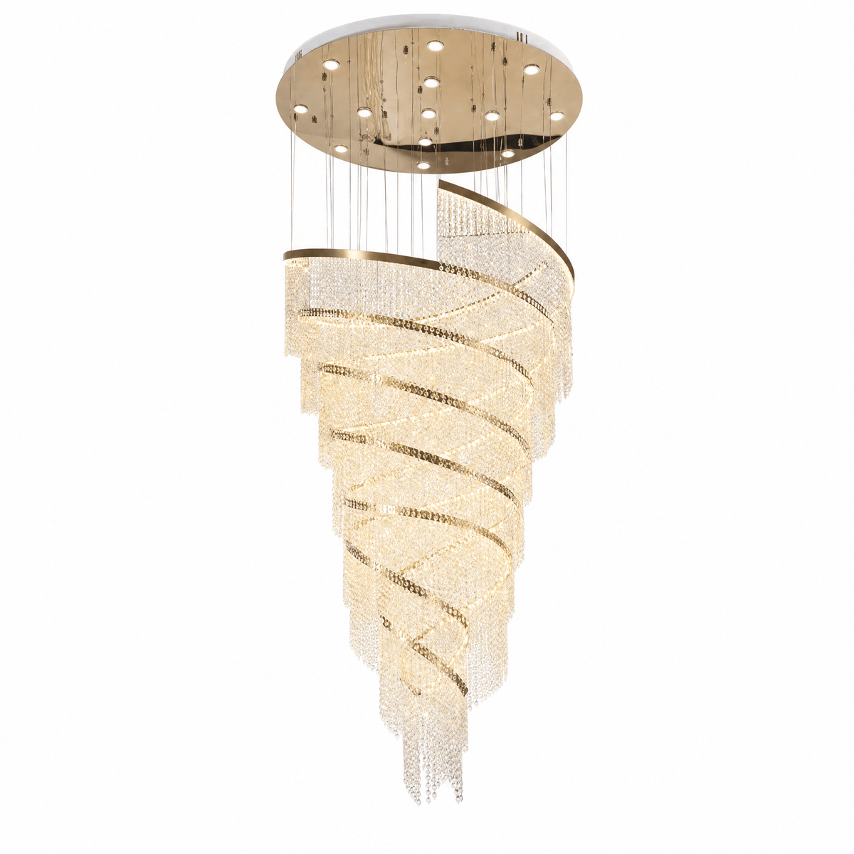 Bacca Crystal Halo Chandelier - Blushlighting