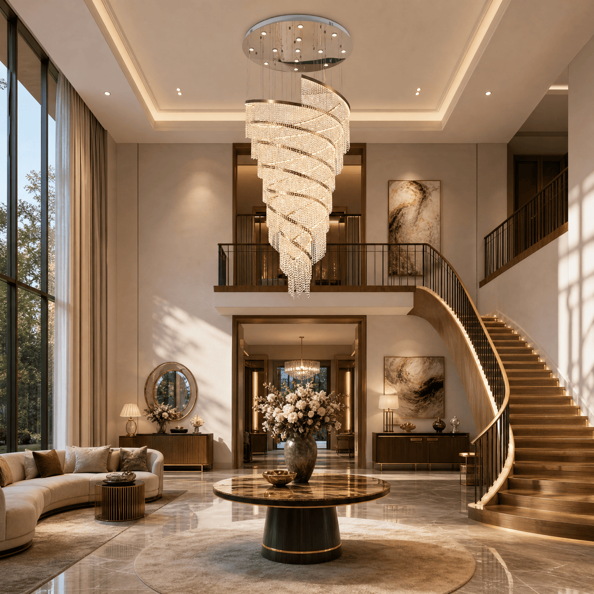 Bacca Crystal Halo Chandelier - Blushlighting