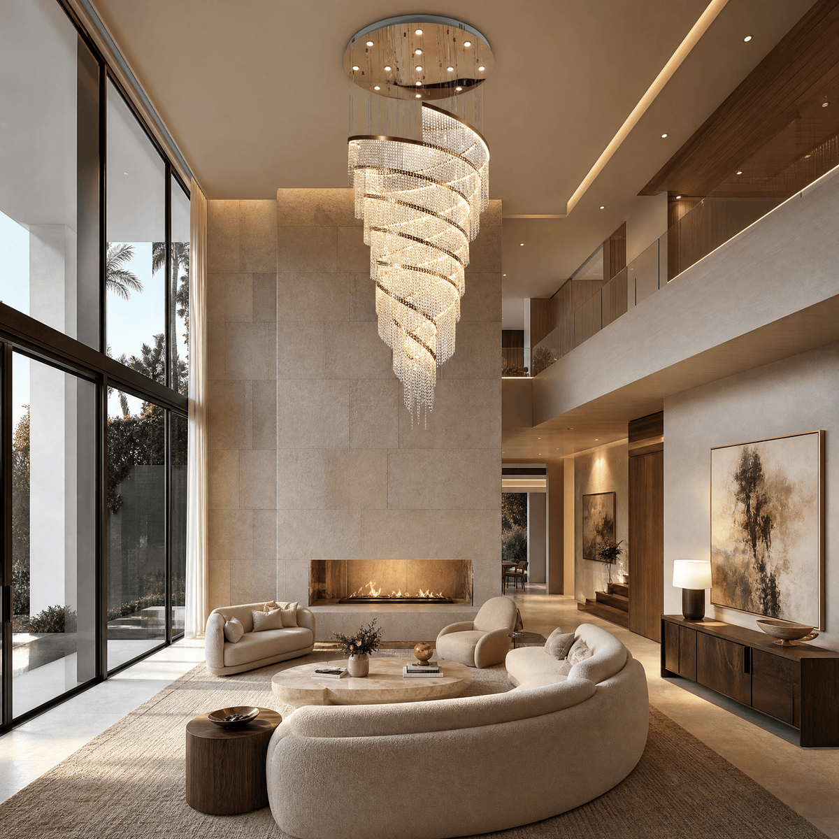Bacca Crystal Halo Chandelier - Blushlighting