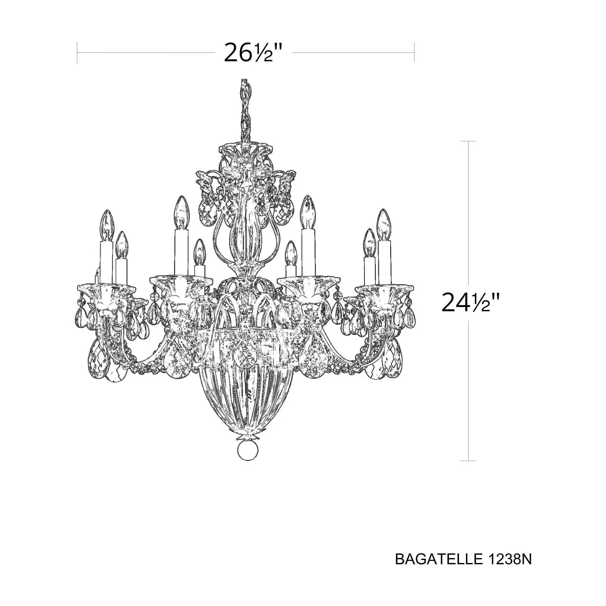 Bagatelle 11 - Light Chandelier - Heirloom BronzeBlushlighting