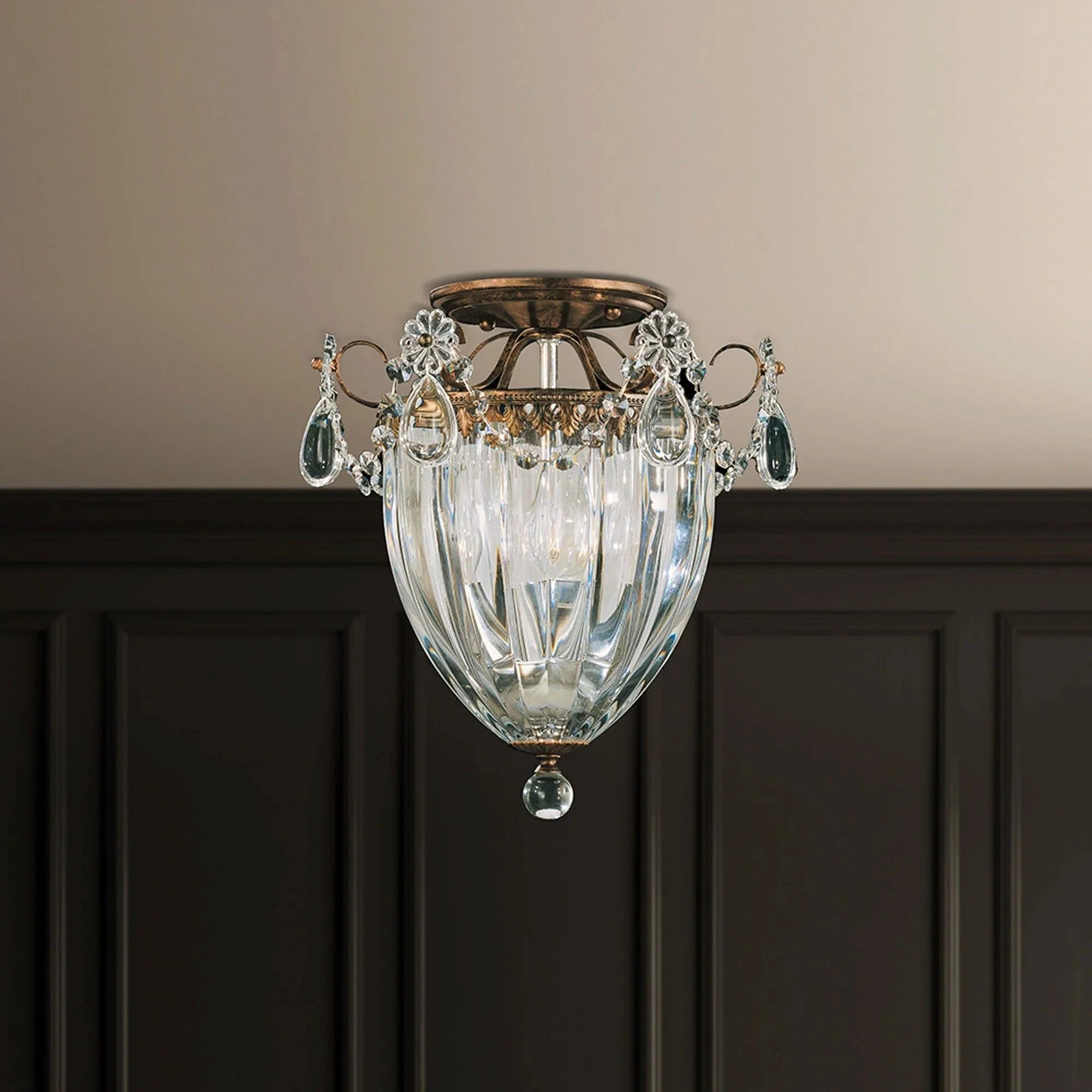Bagatelle 3 - Light Close - to - Ceiling - Heirloom BronzeBlushlighting
