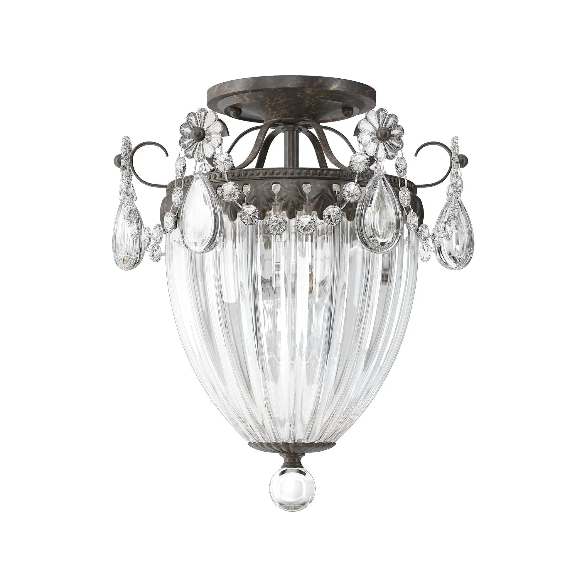 Bagatelle 3 - Light Close - to - Ceiling - Heirloom BronzeBlushlighting