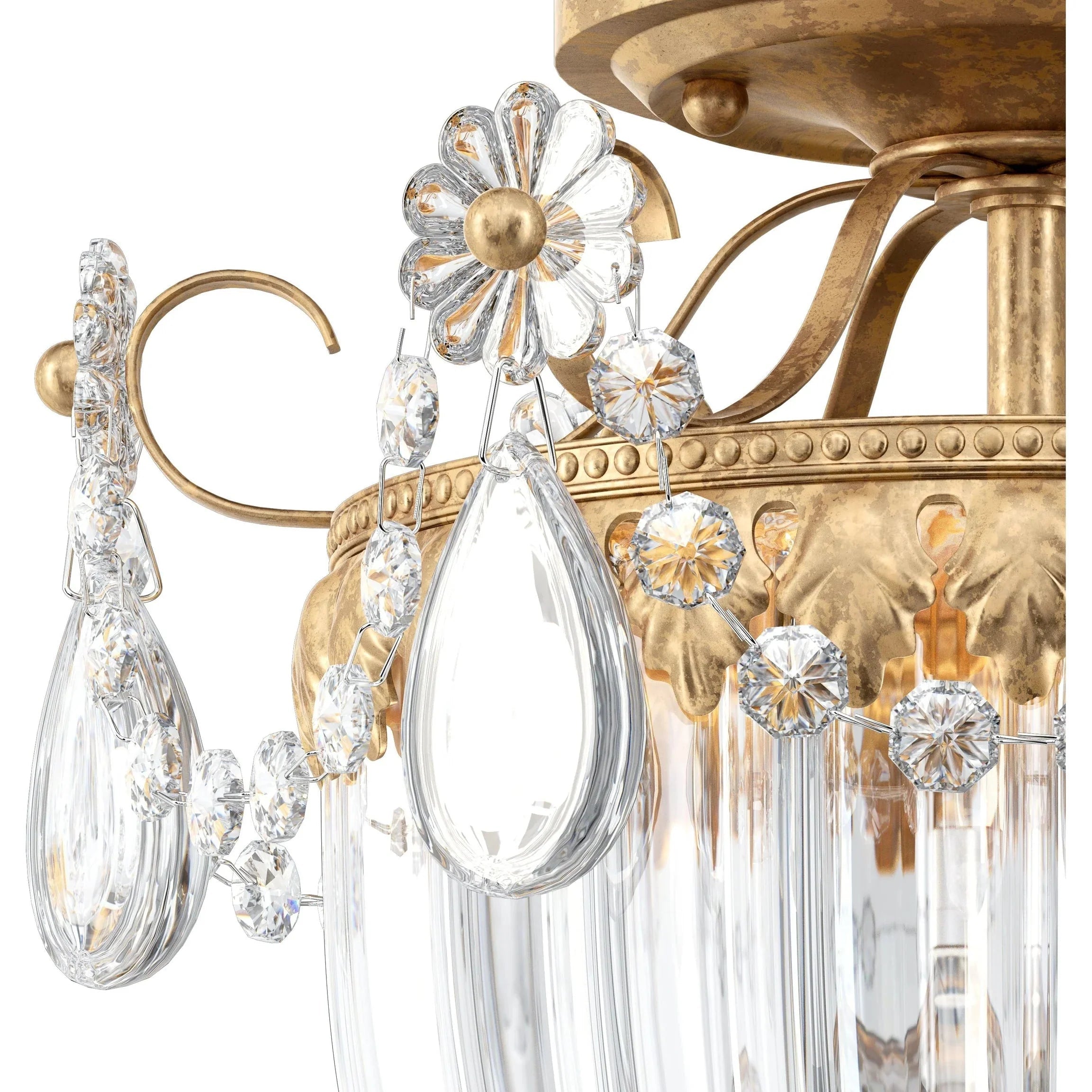 Bagatelle 3 - Light Close - to - Ceiling - Heirloom BronzeBlushlighting
