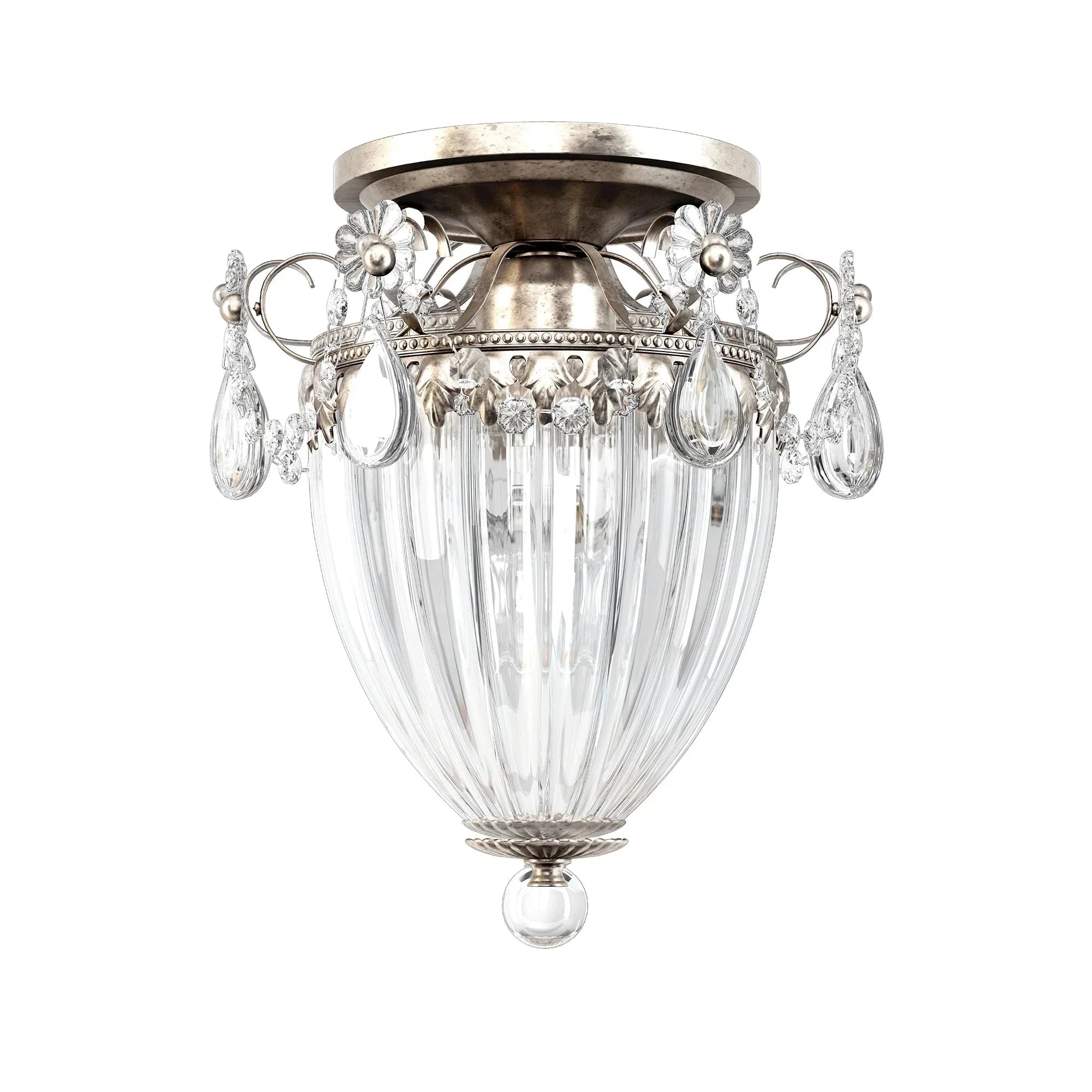 Bagatelle 3 - Light Close - to - Ceiling - Antique SilverBlushlighting