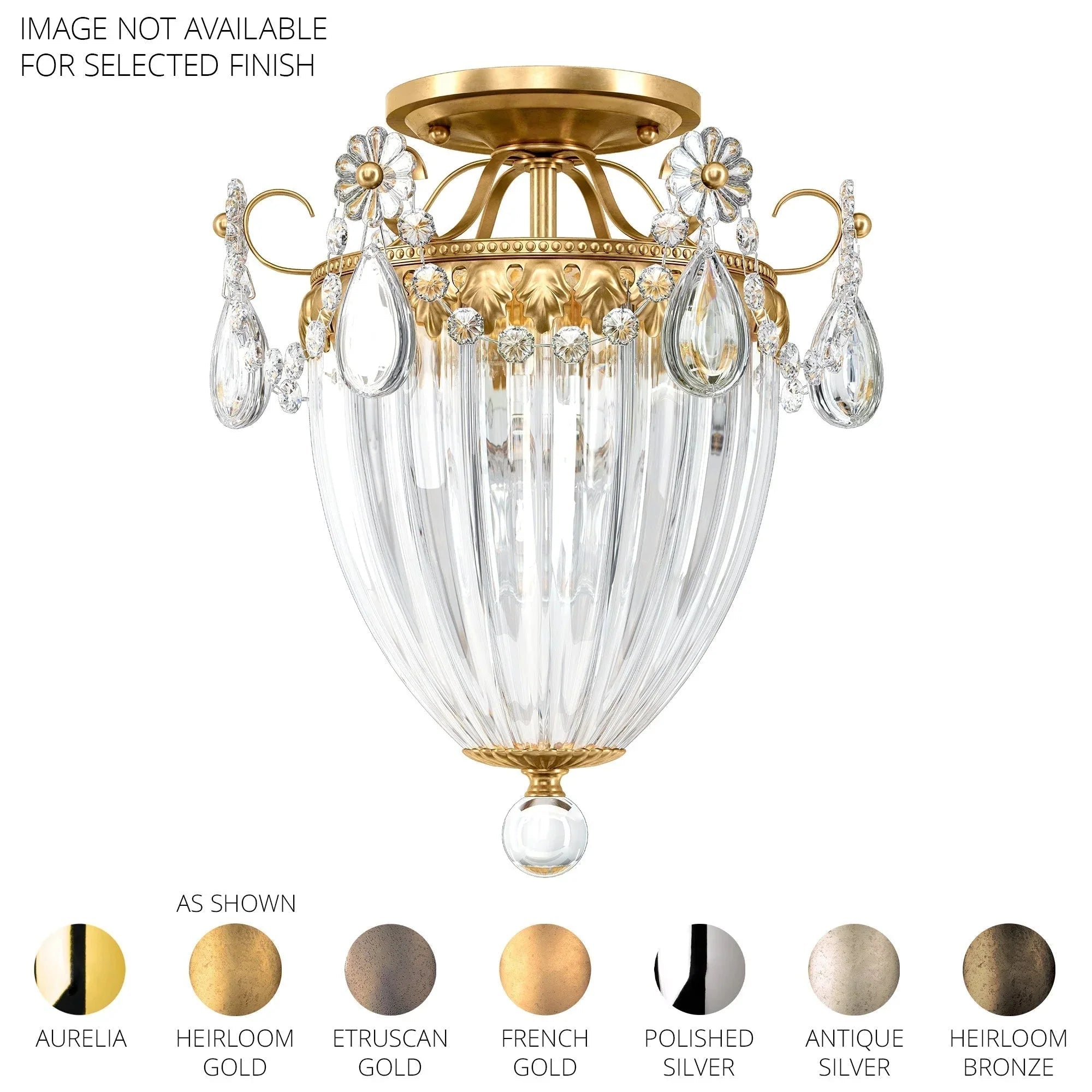 Bagatelle 3 - Light Close - to - Ceiling - Heirloom GoldBlushlighting