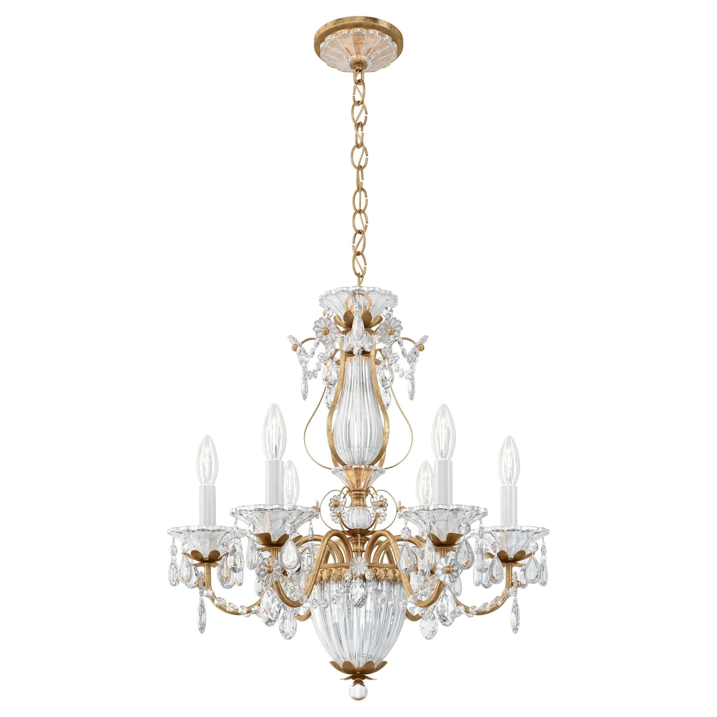 Bagatelle 7 - Light Chandelier - Heirloom BronzeBlushlighting