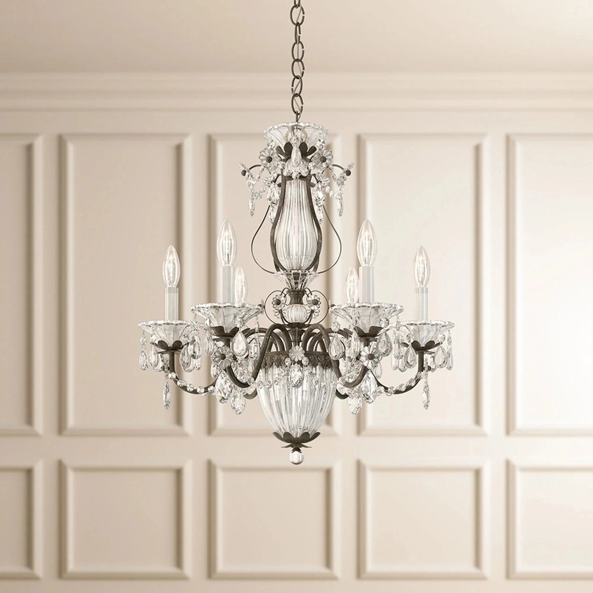 Bagatelle 7 - Light Chandelier - Heirloom BronzeBlushlighting