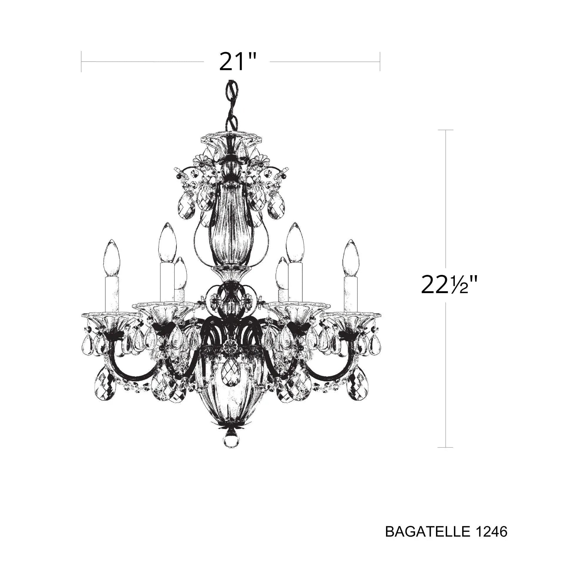 Bagatelle 7 - Light Chandelier - Heirloom BronzeBlushlighting