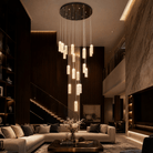 Bamboo Zen Modern Multi-Tier Cluster Chandelier - Blushlighting