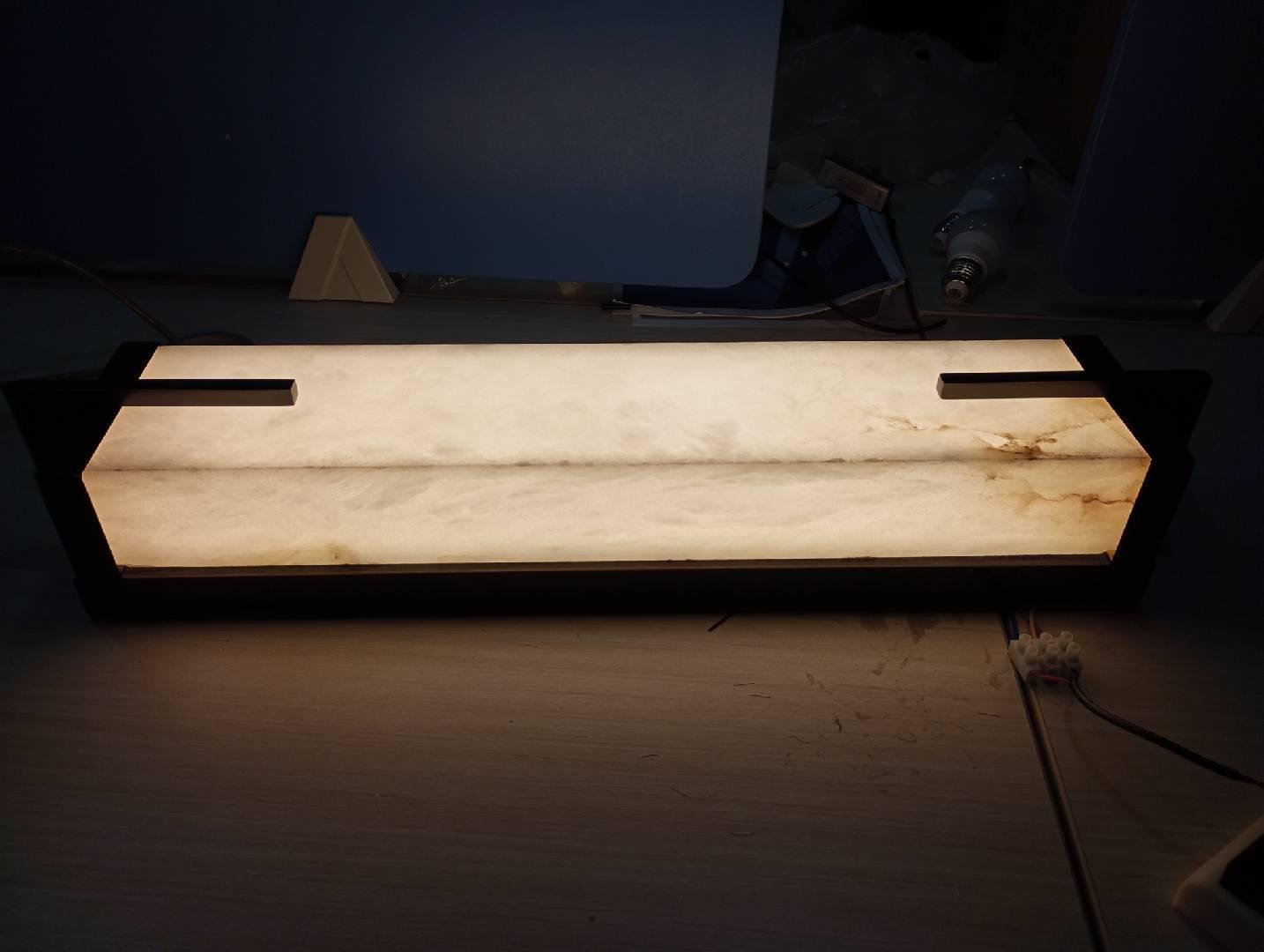 Beckett Alabaster Wall Sconce - ∅ 4.7″ x H 31.5″ Set of 2BronzeBlushlighting