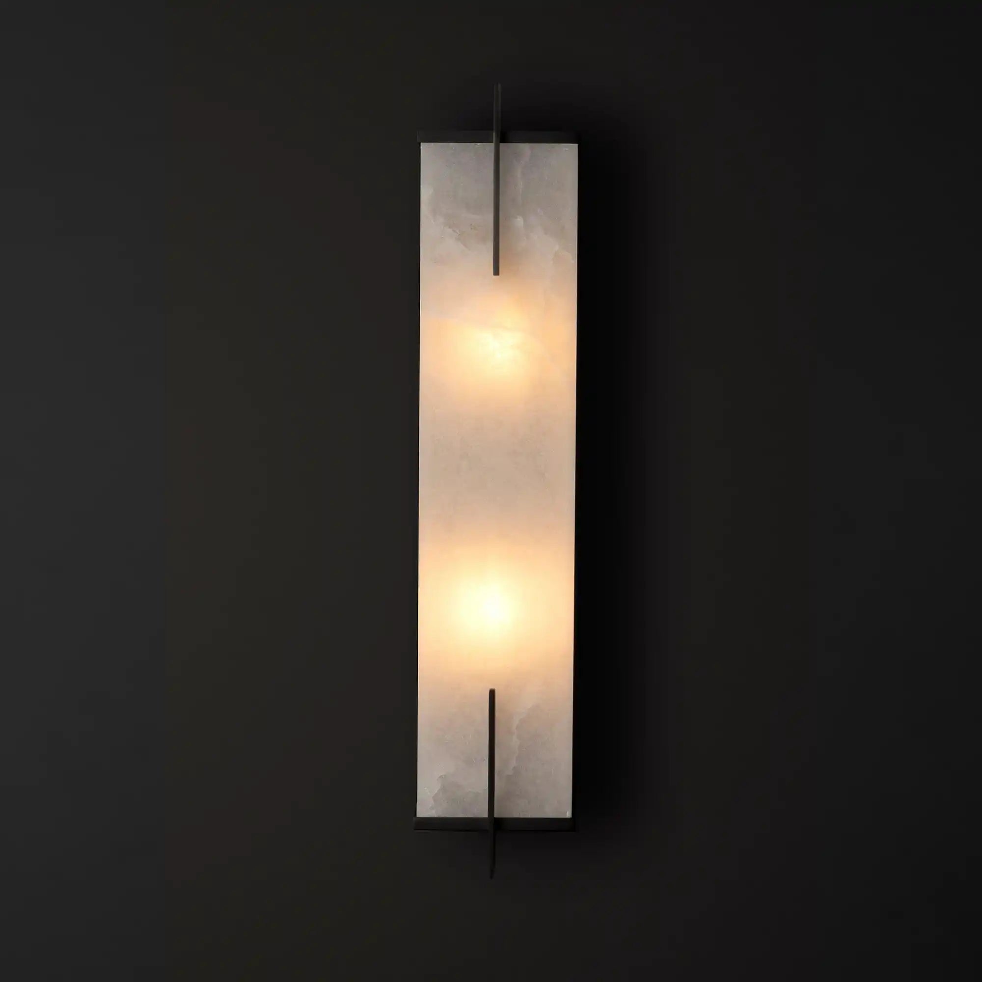 Beckett Alabaster Wall Sconce - ∅ 4.7″ x H 31.5″ / Dia 12cm x H 80cmBrassBlushlighting