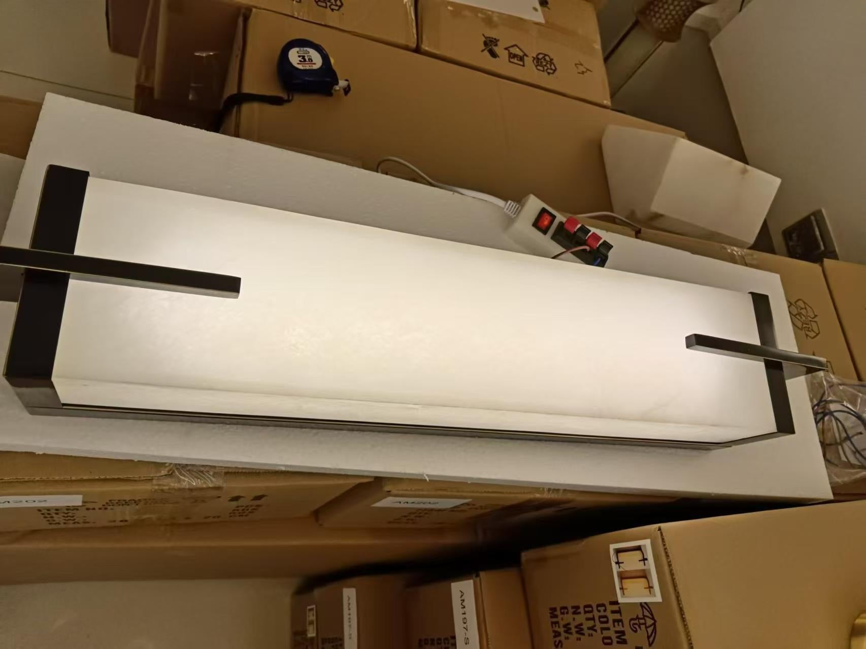 Beckett Alabaster Wall Sconce - ∅ 4.7″ x H 31.5″ Set of 2BronzeBlushlighting