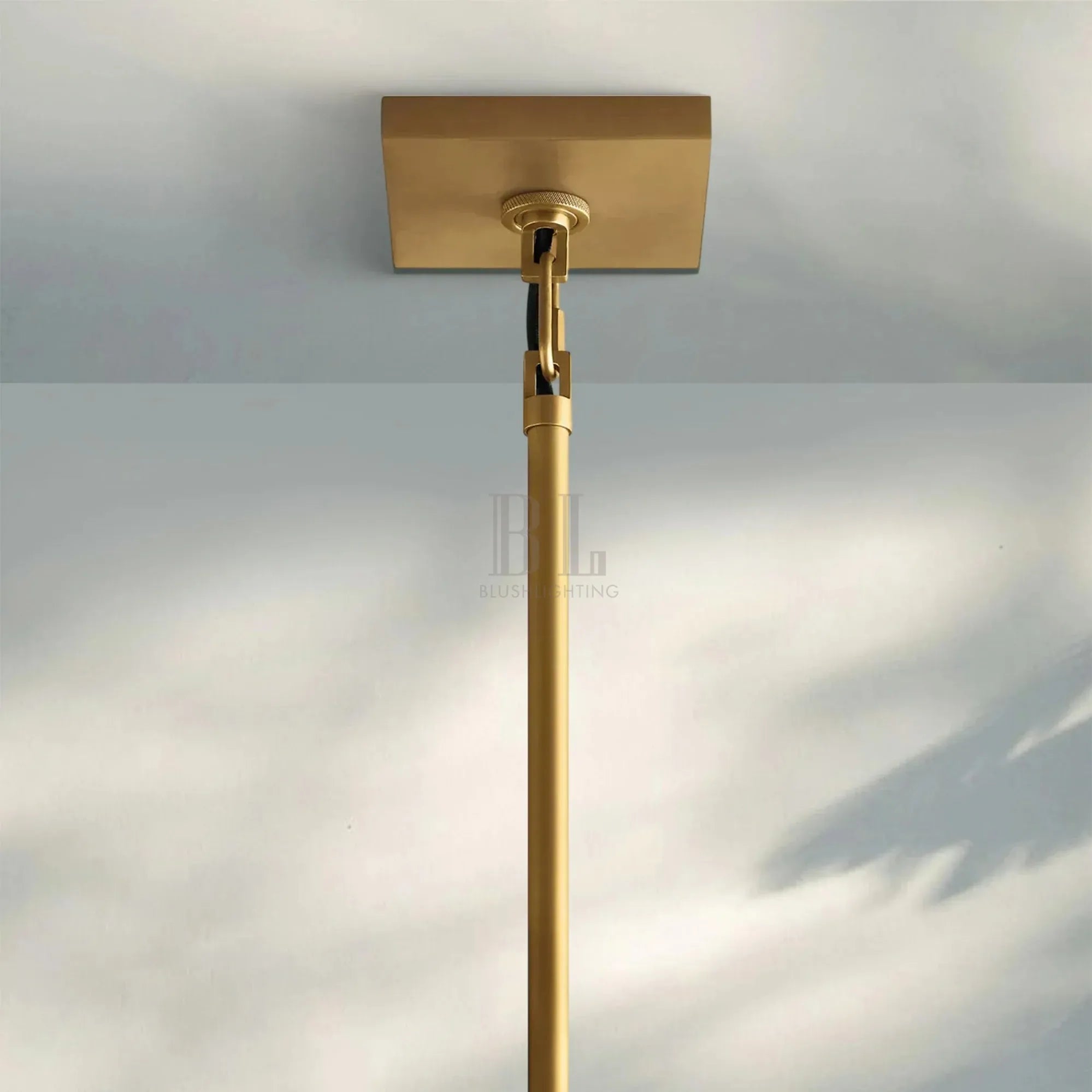 Beckmen Glass Lantern Modern Round Chandelier 33''44"55''-