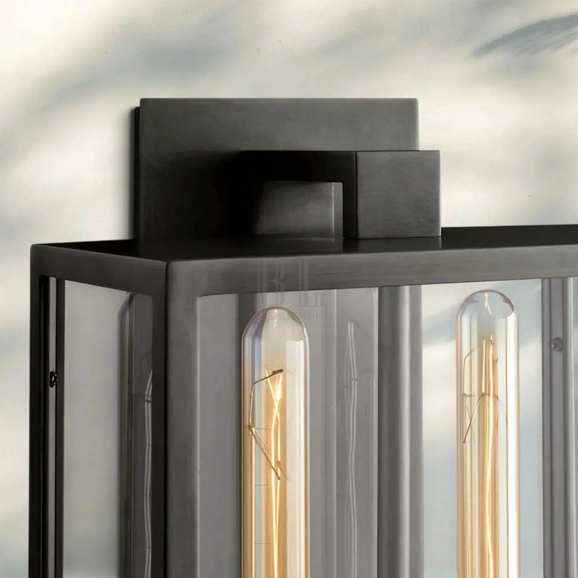 Beckmen Glass Lantern Outdoor Wall Sconce 18'' 21'' 28''-