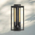 Beckmen Glass Lantern Outdoor Wall Sconce 18'' 21'' 28''-21''H-Bronze-