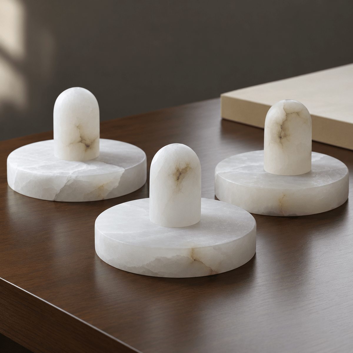 Bedroom Pendant Light | Alabaster Disc Minimalist | Discora - D20 x H20 cm (7.9 x 7.9 in)Blushlighting