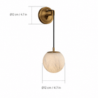 Bedroom Wall Pendant | Spanish Alabaster Mid-Century Modern | Orlena - Ø12 cmBlushlighting