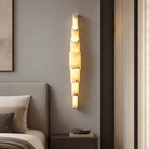 Bedroom Wall Sconce | Layered Alabaster Organic Modern | Stravelle - H59 x W9 cm (23.2 x 3.5 in)Blushlighting