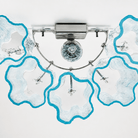 Bedroom Wall Sconce | Murano-Style Fluted Glass | Mirelle - Smoke GrayBlushlighting