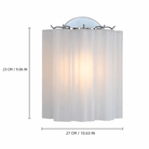 Bedroom Wall Sconce | Murano-Style Fluted Glass | Mirelle - Frosted WhiteBlushlighting