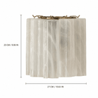 Bedroom Wall Sconce | Murano-Style Fluted Glass | Mirelle - Opal WhiteBlushlighting