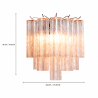 Bedroom Wall Sconce | Murano-Style Glass | Floravia - Light PinkBlushlighting