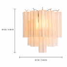 Bedroom Wall Sconce | Murano-Style Glass | Floravia - Frosted PinkBlushlighting
