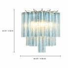 Bedroom Wall Sconce | Murano-Style Glass | Floravia - Light BlueBlushlighting