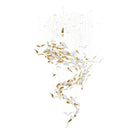 Bennett Chandelier - ∅ 39.4″ x 78.7″ / Dia 100cm x 200cmWhite & GoldWarm LightBlushlighting