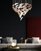 Bennett Chandelier - ∅ 23.6″ x 39.4″ / Dia 60cm x 100cmWhite & GoldWarm LightBlushlighting