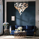 Bennett Chandelier - ∅ 23.6″ x 39.4″ / Dia 60cm x 100cmWhite & GoldWarm LightBlushlighting