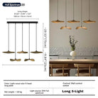 Bidi Multi Light Pendant Chandelier - Light WoodLong 3 LightBlushlighting