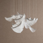 Bird Feather Wings Linear Chandelier - Dia 200cm x H 250cm / ∅ 78.7″ x H 98.4″Silver & WhiteWarm LightBlushlighting